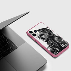 Чехол iPhone 11 Pro матовый Ходячие мертвецыThe Walking Dead, цвет: 3D-малиновый — фото 2