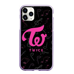 Чехол iPhone 11 Pro матовый Twice с музыкальным фоном, цвет: 3D-светло-сиреневый