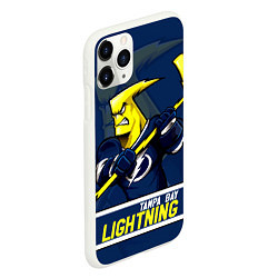 Чехол iPhone 11 Pro матовый Тампа-Бэй Лайтнинг, Tampa Bay Lightning, цвет: 3D-белый — фото 2