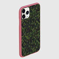 Чехол iPhone 11 Pro матовый Камуфляж с холстовой сеткой, цвет: 3D-малиновый — фото 2