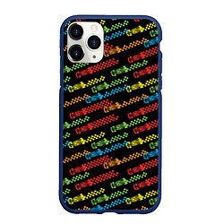 Чехол iPhone 11 Pro матовый Спортивный Болид, цвет: 3D-тёмно-синий