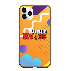 Чехол iPhone 11 Pro матовый Бабл квас Bubble kvass геометрический фон, цвет: 3D-коричневый