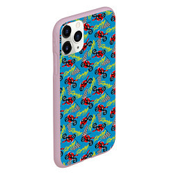 Чехол iPhone 11 Pro матовый Racing гонки, цвет: 3D-розовый — фото 2