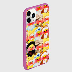Чехол iPhone 11 Pro матовый УТЯ УТОЧКА ЛАЛАФАНФАН ПАТТЕРН, цвет: 3D-фиолетовый — фото 2