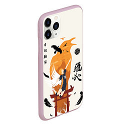 Чехол iPhone 11 Pro матовый Волейбол Fly High Hinata, цвет: 3D-розовый — фото 2