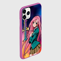 Чехол iPhone 11 Pro матовый Розарио Вампир Moka Akashiya, цвет: 3D-фиолетовый — фото 2
