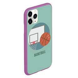 Чехол iPhone 11 Pro матовый Basketball Спорт, цвет: 3D-фиолетовый — фото 2