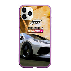 Чехол iPhone 11 Pro матовый Игрище Forza Horizon 5, цвет: 3D-фиолетовый