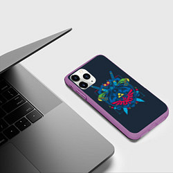 Чехол iPhone 11 Pro матовый Оружие Линка, цвет: 3D-фиолетовый — фото 2