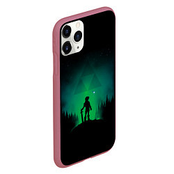 Чехол iPhone 11 Pro матовый Линк на холме, цвет: 3D-малиновый — фото 2