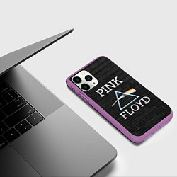 Чехол iPhone 11 Pro матовый PINK FLOYD LOGO - ПИНК ФЛОЙД ЛОГОТИП, цвет: 3D-фиолетовый — фото 2