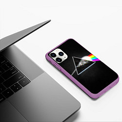 Чехол iPhone 11 Pro матовый PINK FLOYD - ПИНК ФЛОЙД ГЛИТЧ, цвет: 3D-фиолетовый — фото 2