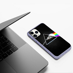 Чехол iPhone 11 Pro матовый PINK FLOYD - ПИНК ФЛОЙД ГЛИТЧ, цвет: 3D-светло-сиреневый — фото 2
