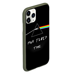 Чехол iPhone 11 Pro матовый PINK FLOYD TIME ПИНК ФЛОЙД ЛОГОТИП, цвет: 3D-темно-зеленый — фото 2