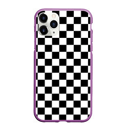 Чехол iPhone 11 Pro матовый Chess Squares Cubes, цвет: 3D-фиолетовый