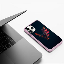 Чехол iPhone 11 Pro матовый МГС 5, цвет: 3D-розовый — фото 2