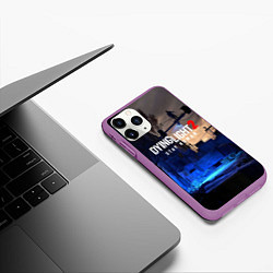 Чехол iPhone 11 Pro матовый Dyng Light 2: Stay Human - Приближается ночь, цвет: 3D-фиолетовый — фото 2