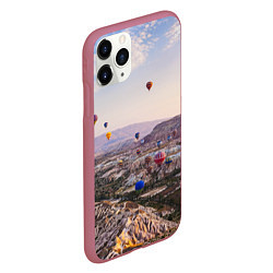 Чехол iPhone 11 Pro матовый Воздушные Шары!, цвет: 3D-малиновый — фото 2