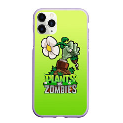 Чехол iPhone 11 Pro матовый Plants vs Zombies зомбо-рука, цвет: 3D-светло-сиреневый