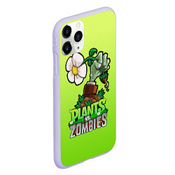 Чехол iPhone 11 Pro матовый Plants vs Zombies зомбо-рука, цвет: 3D-светло-сиреневый — фото 2