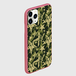 Чехол iPhone 11 Pro матовый Star camouflage, цвет: 3D-малиновый — фото 2