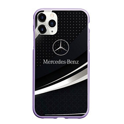 Чехол iPhone 11 Pro матовый Mercedes-Benz Sport, цвет: 3D-светло-сиреневый