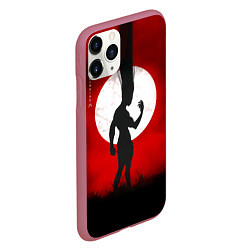 Чехол iPhone 11 Pro матовый Hunter x Hunter Гон волосы в небо, цвет: 3D-малиновый — фото 2