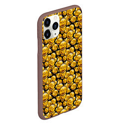 Чехол iPhone 11 Pro матовый Золотые Монеты Bitcoin, цвет: 3D-коричневый — фото 2