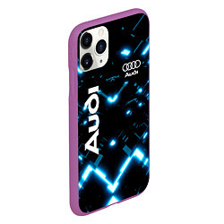 Чехол iPhone 11 Pro матовый Audi Neon, цвет: 3D-фиолетовый — фото 2