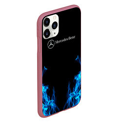 Чехол iPhone 11 Pro матовый Mercedes-Benz Fire, цвет: 3D-малиновый — фото 2