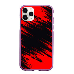 Чехол iPhone 11 Pro матовый Красная краска брызги, цвет: 3D-фиолетовый