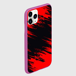 Чехол iPhone 11 Pro матовый Красная краска брызги, цвет: 3D-фиолетовый — фото 2