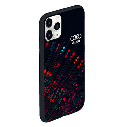 Чехол iPhone 11 Pro матовый Audi капли красок, цвет: 3D-черный — фото 2