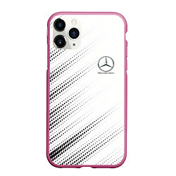 Чехол iPhone 11 Pro матовый Mercedes-Benz - White