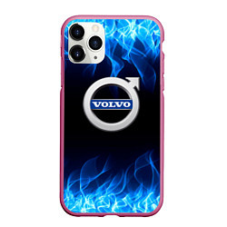 Чехол iPhone 11 Pro матовый Volvo - Огонь, цвет: 3D-малиновый