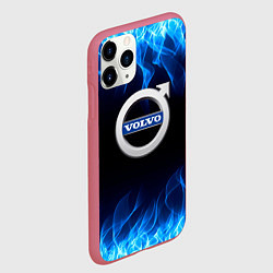 Чехол iPhone 11 Pro матовый Volvo - Огонь, цвет: 3D-малиновый — фото 2