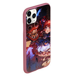 Чехол iPhone 11 Pro матовый ХАГГИ ВАГГИ С куклой POPPY PLaytime Хаги Ваги hagg, цвет: 3D-малиновый — фото 2