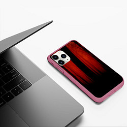 Чехол iPhone 11 Pro матовый Красный хоррор, цвет: 3D-малиновый — фото 2