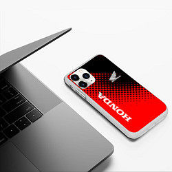 Чехол iPhone 11 Pro матовый Honda texture, цвет: 3D-белый — фото 2
