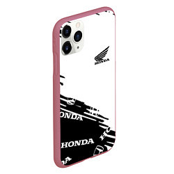 Чехол iPhone 11 Pro матовый Honda sport pattern, цвет: 3D-малиновый — фото 2