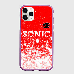 Чехол iPhone 11 Pro матовый SONIC EXE Арт, цвет: 3D-фиолетовый