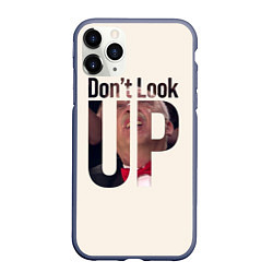 Чехол iPhone 11 Pro матовый Dont look upНе смотри на вверх, цвет: 3D-серый