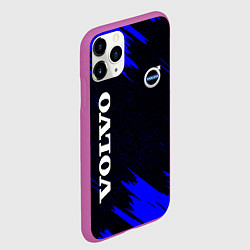 Чехол iPhone 11 Pro матовый Volvo авто текстура, цвет: 3D-фиолетовый — фото 2