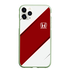 Чехол iPhone 11 Pro матовый Honda - Red sport, цвет: 3D-салатовый