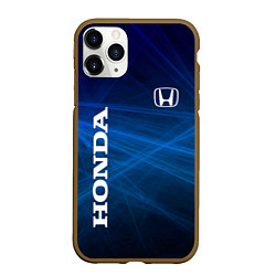 Чехол iPhone 11 Pro матовый Honda - Blue, цвет: 3D-коричневый