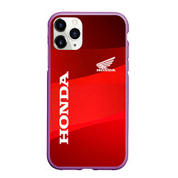 Чехол iPhone 11 Pro матовый Honda - Red, цвет: 3D-фиолетовый