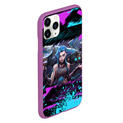 Чехол iPhone 11 Pro матовый JINX Граффити, цвет: 3D-фиолетовый — фото 2