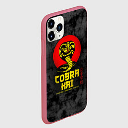 Чехол iPhone 11 Pro матовый Кобра Кай Змея Иероглифы Сериал, цвет: 3D-малиновый — фото 2