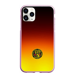 Чехол iPhone 11 Pro матовый Кобра Кай Cobra Kai Gadient, цвет: 3D-розовый