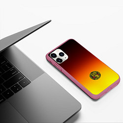 Чехол iPhone 11 Pro матовый Кобра Кай Cobra Kai Gadient, цвет: 3D-малиновый — фото 2